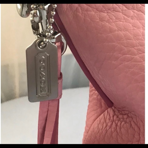 Coach pebble pink leather crossbody purse bag - Picture 5 of 16
